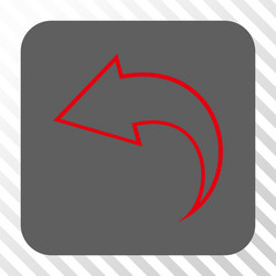 undo rounded square button vector image