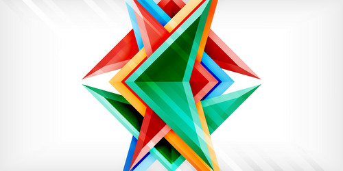 abstract background color triangles and arrows vector image