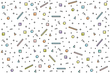 abstract random colorful geometric shapes seamless vector image