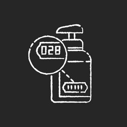 batch number chalk white icon on black background vector