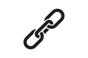 Chain link icon connection sign linked interface vector