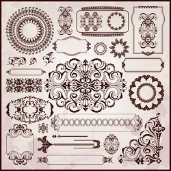 Pattern in rococo style Royalty Free Vector Image