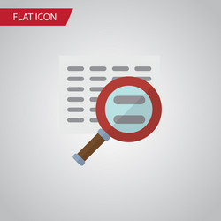 Isolated search flat icon scan element can vector