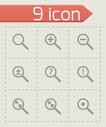 Magnifying glass icon set vector