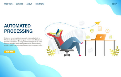 Automated Workflow Website vector image