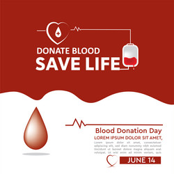 blood donation social media banner template vector