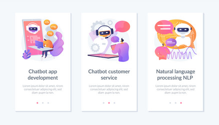 chatbot app interface template vector image