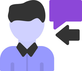 interviewer flat style icon design vector image
