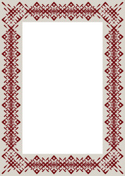 Intricate Red Frame Pattern vector image