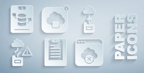 set server data report cloud technology vector image