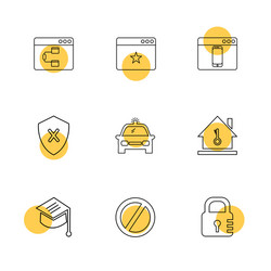 convocation car lock shield windows ui vector image