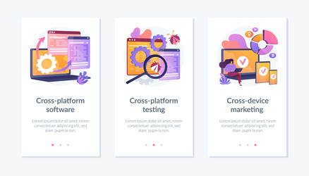 cross-platform software app interface template vector image