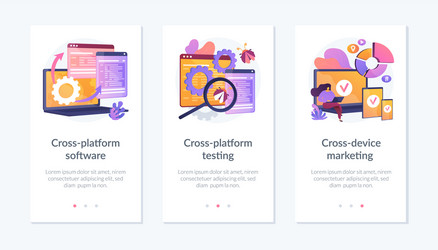 cross-platform software app interface template vector