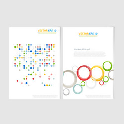 flyer template back and front design vector