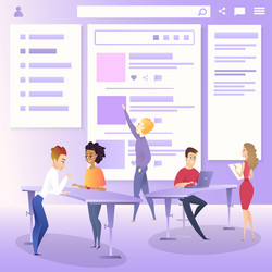 marketing team create project interface prototype vector image