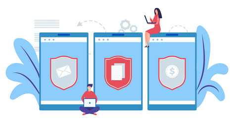 mobile data protection concept internet security vector image