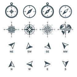 Navigation Icons - Direction & Location vector image