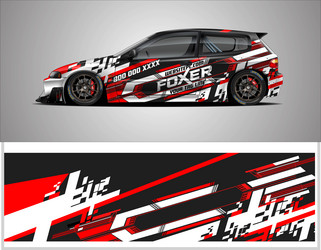 Race Car Vinyl Wrap - Abstract Speed Vector Image