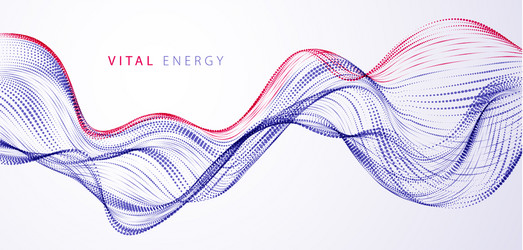 sound wave particles flow effect in motion vector image