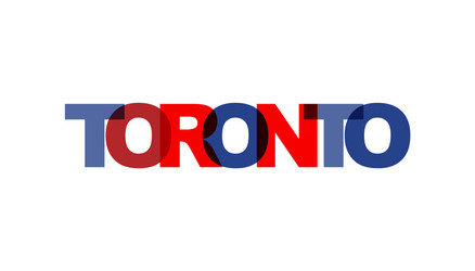 toronto phrase overlap color no transparency vector image