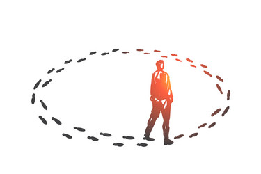 Circular Problematic Loop vector image