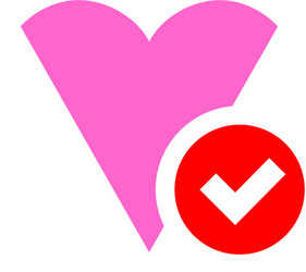 flag in heart shape for your design vector image