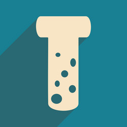 flat with shadow icon and mobile applacation flask vector image