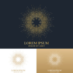 geometric abstract round form with connected line vector image