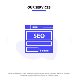 our services website server data hosting seo tech vector image