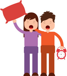 Woman Waking Up Tired on Bed Vector Images (over 120)