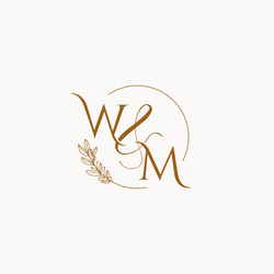 Mt initial wedding monogram logo Royalty Free Vector Image