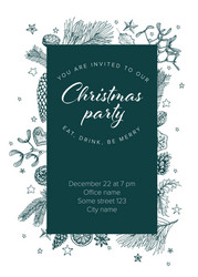 christmas party invitation template vector