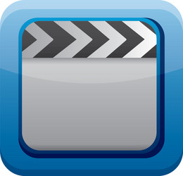 clapper app button menu isolated icon vector image