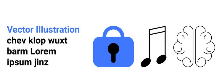 conceptual elements of security music vector image