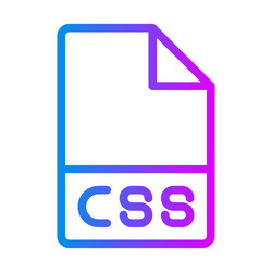 css file type document files dynamic gradient vector image