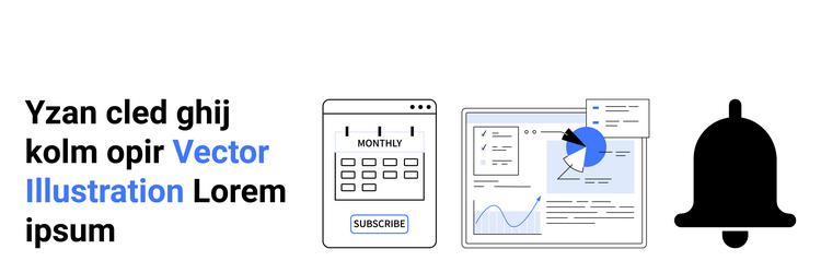 data analytics dashboard with calendar vector image