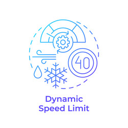 dynamic speed limit blue gradient concept icon vector image