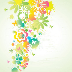 Floral Splash Background Vector Image
