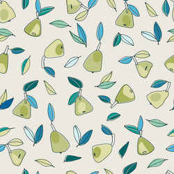 seamless pattern with pears for surface design vector image