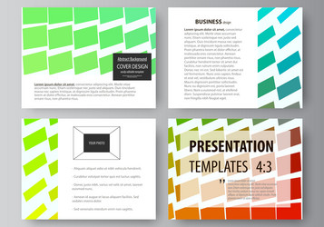 Set of business templates for presentation slides vector