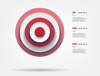 target infographics step by element of chart vector