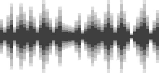 abstract sound wave visualization made of square vector image
