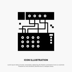 analog connection device module sound solid glyph vector image