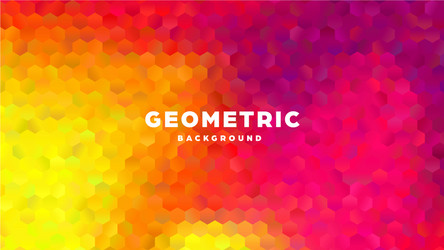 hexagonal polygonal abstract background colorful vector