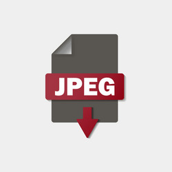 jpeg download icon on background button vector