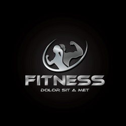 man and woman of fitness silver silhouette vector