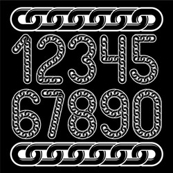 numbers modern numerals set created using vector image