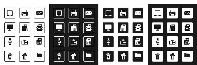 set mail and e-mail paper shredder computer vector image