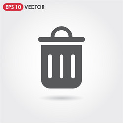 trash can ui web button icon vector image