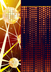 Disco ball background vector